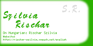szilvia rischar business card
